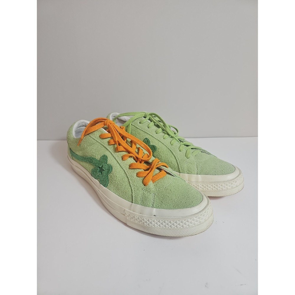Converse One Star Golf Le Fleur Size M 12 W 14 Green Suede 160327C Jade Lime